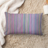 壊れたフラットスクリーンテレビレインボーストライプル ランバークッション (ブランケット)