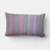 壊れたフラットスクリーンテレビレインボーストライプル ランバークッション (裏面)