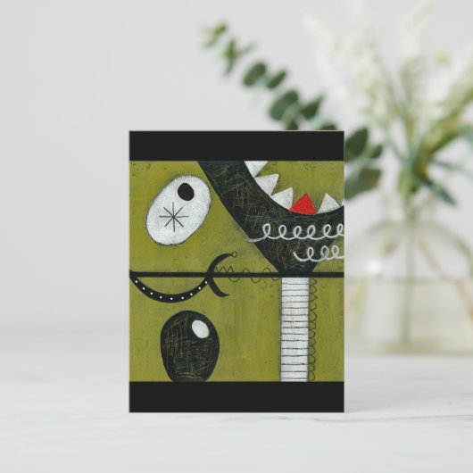 壊れたマルチニガラスのはがき ポストカード (スタンド正面)