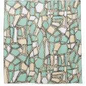 壊れたミッポップ・アートのト シャワーカーテン (正面)