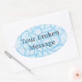 壊れたメッセージ 楕円形シール (封筒)