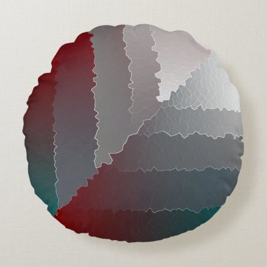 壊れたモザイク ラウンドクッション (正面)