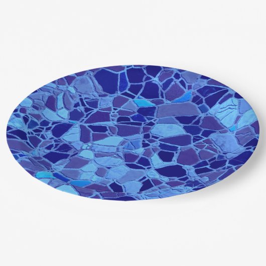 壊れたモザイクC ペーパープレート (アングル)