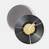 壊れたレコード マグネット (正面/裏面)