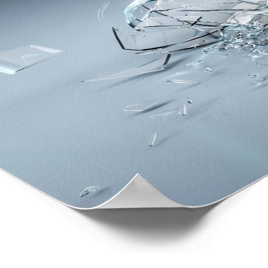 壊れたワイングラス ポスター (角)