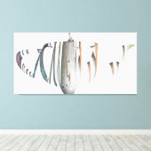 壊れた不連続な器のグラデーション色彩 キャンバスプリント (インサイチュ (ウッドフロア))