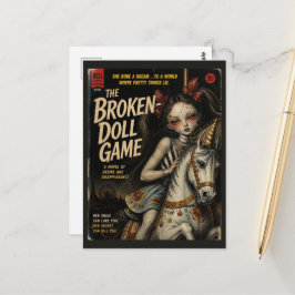 壊れた人形ゲームファンタジーホラー本の表紙 ポストカード