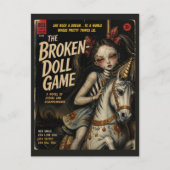 壊れた人形ゲームファンタジーホラー本の表紙 ポストカード (正面)