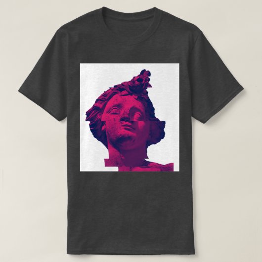 壊れた像の写真 Tシャツ (デザイン正面)