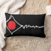 "壊れた凧"黒アクセント枕 ランバークッション (ブランケット)