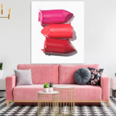 壊れた口紅のスタック キャンバスプリント (インサイチュ (リビング))