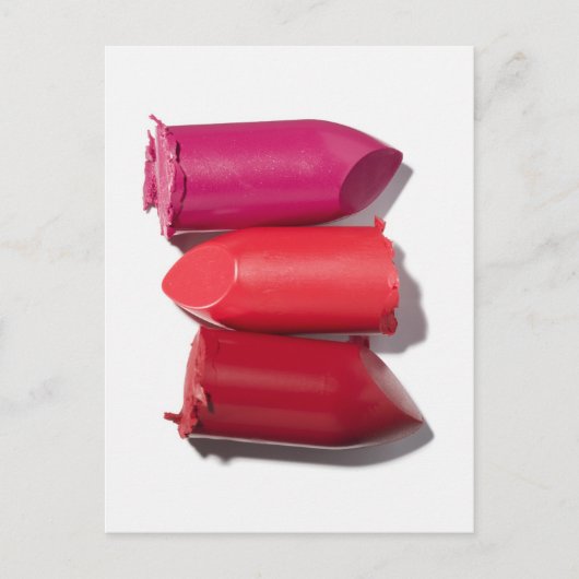壊れた口紅のスタック ポストカード (正面)
