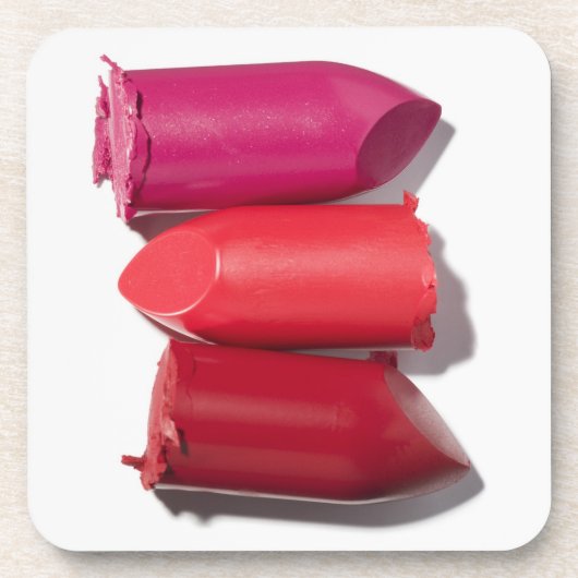 壊れた口紅の積み重ね コースター (正面)