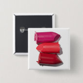 壊れた口紅の積み重ね 缶バッジ (正面&裏面)