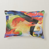 壊れた型枠by Franz Marc, ヴィンテージ抽象芸術アート アクセントクッション (裏面)