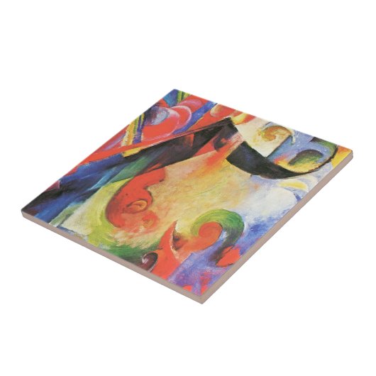 壊れた型枠by Franz Marc, ヴィンテージ抽象芸術アート タイル (側面)