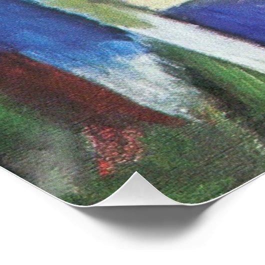 壊れた型枠by Franz Marc, ヴィンテージ抽象芸術アート ポスター (コーナー)