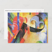 壊れた型枠by Franz Marc, ヴィンテージ抽象芸術アート ポストカード (正面/裏面)