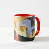 壊れた型枠by Franz Marc, ヴィンテージ抽象芸術アート マグカップ (正面右)