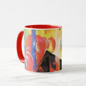 壊れた型枠by Franz Marc, ヴィンテージ抽象芸術アート マグカップ (正面左)