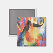壊れた型枠by Franz Marc, ヴィンテージ抽象芸術アート マグネット (正面/裏面)