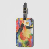 壊れた型枠by Franz Marc, ヴィンテージ抽象芸術アート ラゲッジタグ (正面縦)