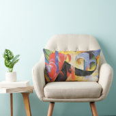 壊れた型枠by Franz Marc, ヴィンテージ抽象芸術アート ランバークッション (椅子)