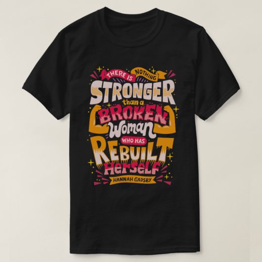 壊れた女性 Tシャツ (デザイン正面)