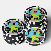 壊れた形の抽象デザイン ポーカーチップ (積み重ね)