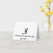 壊れた心がある カード (黄色い花)