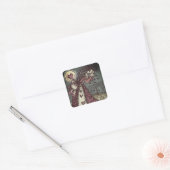 壊れた心を持った泣くバレンタイン墓地ゴシック スクエアシール (封筒)