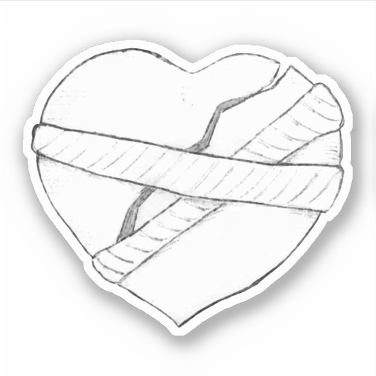 壊れた心を癒すスケッチ シール (正面)