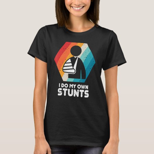 壊れた手すぐに良くなる私の自分のスタントをするVint Tシャツ (正面)