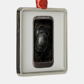 壊れた携帯電話 メタルオーナメント (右)