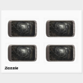 壊れた携帯電話 長方形シール (シート)