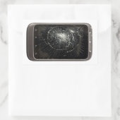 壊れた携帯電話 長方形シール (バッグ)