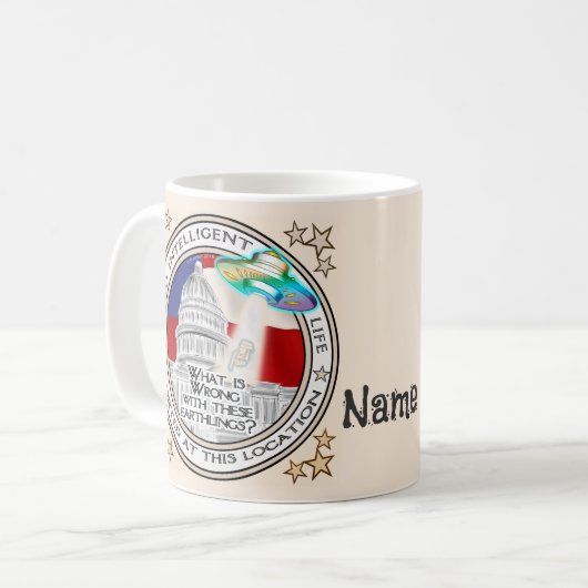 壊れた政治体制 コーヒーマグカップ (正面左)