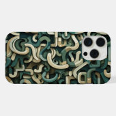 壊れた文字と重なり合うレイヤー iPhoneケース (裏面横)