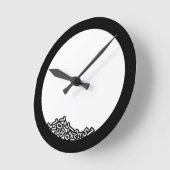 壊れた時計と数落ちた数 ラウンド壁時計 (傾斜)