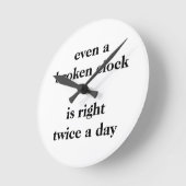 壊れた時計 ラウンド壁時計 (傾斜)