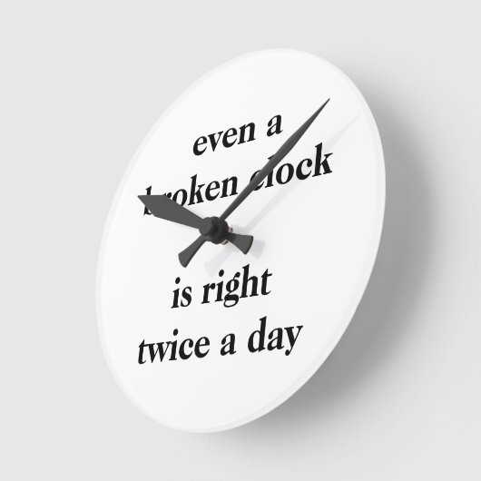 壊れた時計 ラウンド壁時計 (傾斜)