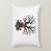 壊れた木と絡み合ったバラ アクセントクッション (正面(垂直))