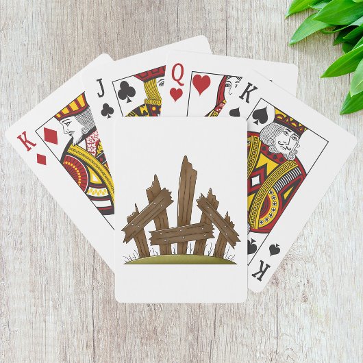 壊れた木製のフェンス素朴ファーミヤード トランプ