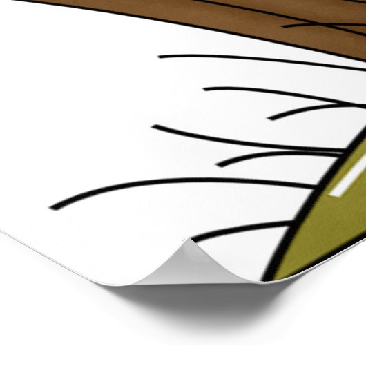 壊れた木製のフェンス素朴ファーミヤード ポスター (角)