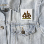 壊れた木製のフェンス素朴ファーミヤード 缶バッジ (インサイチュ)