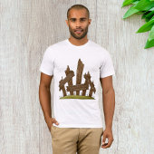 壊れた木製のフェンス素朴ファーミヤード Tシャツ