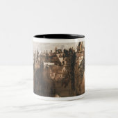 壊れた橋が付いている町 ツートーンマグカップ (中央)