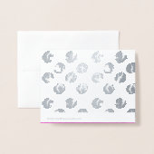 壊れた水玉模様カード |シルバーフォイルプリント 箔カード (裏面封筒付き)