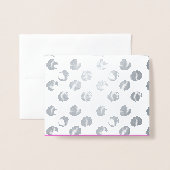 壊れた水玉模様カード |シルバーフォイルプリント 箔カード (封筒付き正面)