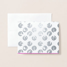 壊れた水玉模様カード |シルバーフォイルプリント 箔カード